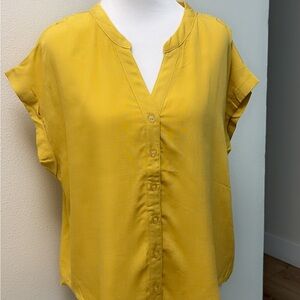 Yellow Button-Up Women's Top